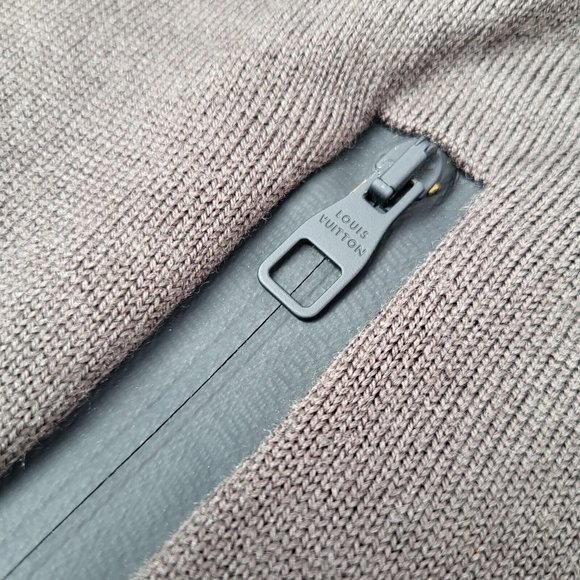 Louis Vuitton Black & Brown Wool Polyester Hooded Jacket - Picture 8 of 16